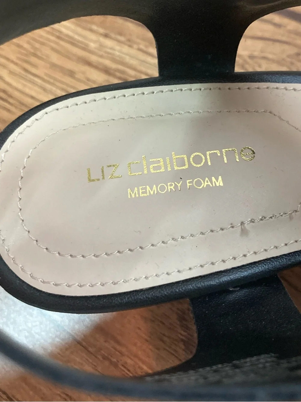 Liz Claiborne Basso Black Heeled Sandals 8